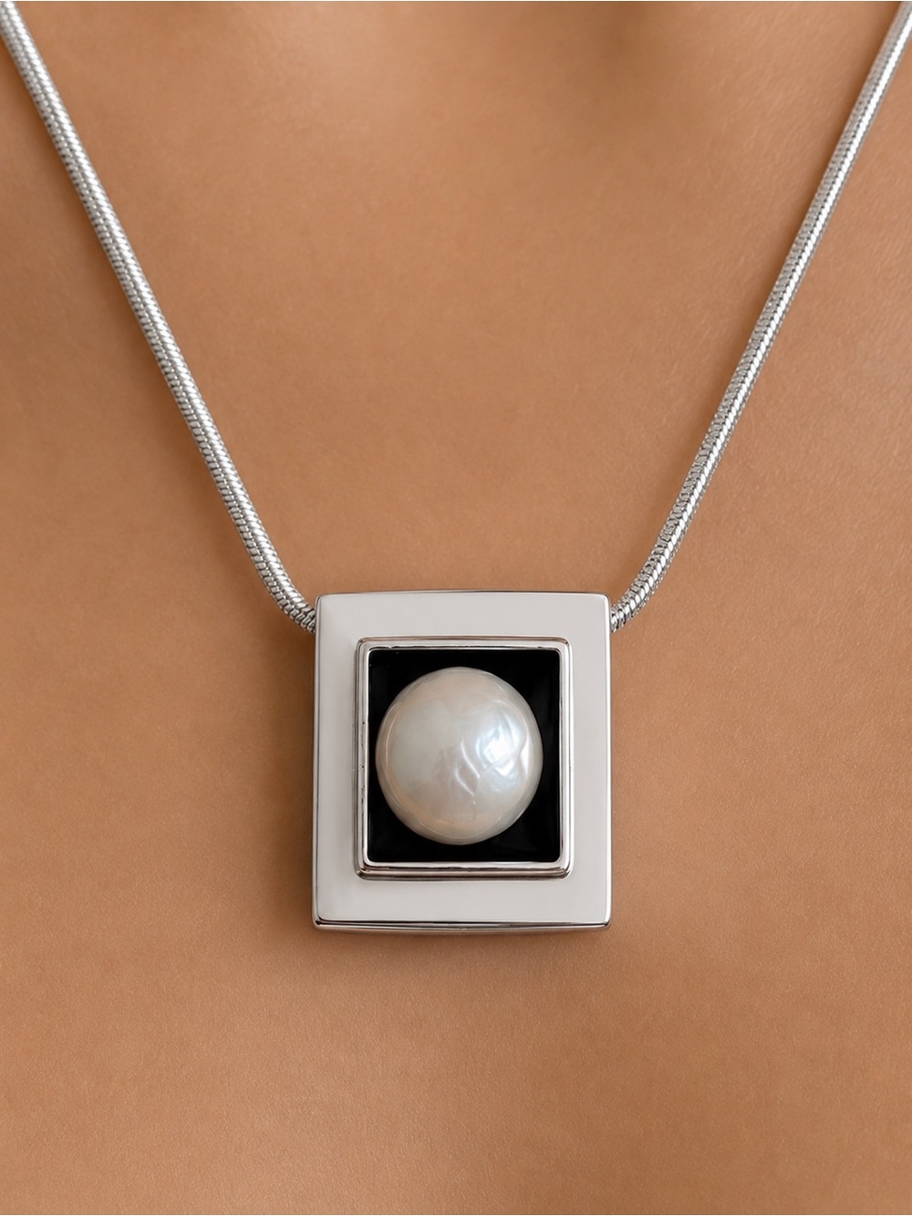 Navratil Designer Sterling Silver 925 Pearl Necklace Pendant